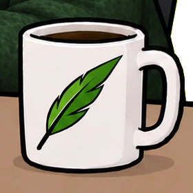 the mug he refuses to put down at any point in this story